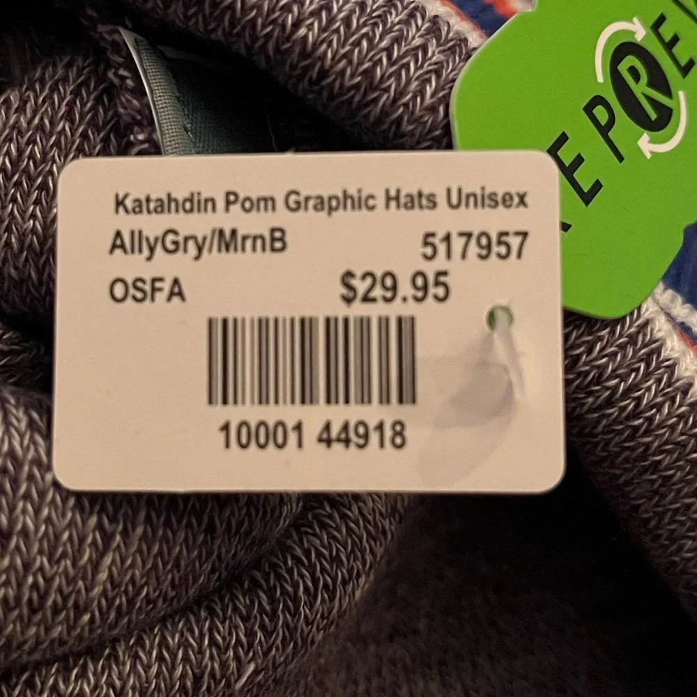L.L. BeanGray and Orange Mountain Beanie - Picture 2 of 3